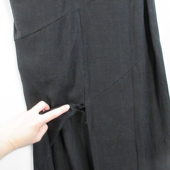 Jlux Label Journey Maxi Dress M Black Cotton Linen Strapless Elegant Luxury 772 - Picture 13 of 16
